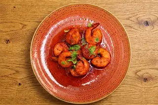 Stir-Fried Chilly-Lemon Prawns