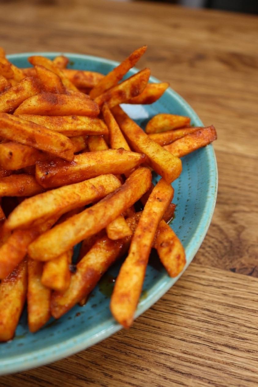 Half a plate of Pillipilli Chips
